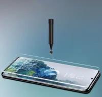 Защитное стекло Samsung Galaxy Note 10 с уф клеем и лампой изогнутое стекло олеофобное броне покрытие полный UV клей