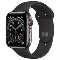Умные часы Apple Watch Series 6 44 мм Steel Case GPS + Cellular, графит/черный