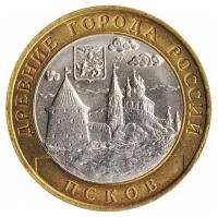 Монета номиналом 10 рублей "Псков". Биметалл. СПМД. Россия, 2003 год