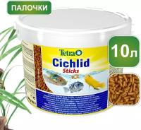 Корм Tetra Cichlid Sticks 10 л, палочки для цихлид