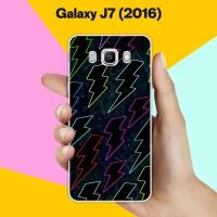 Силиконовый чехол на Samsung Galaxy J7 (2016) Молнии 7 / для Самсунг Галакси Джей 7 (2016)