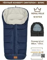 Конверт в коляску для новорожденных зима осень Royal Felle Winter Blue