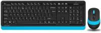 Комплект клавиатура и мышь A4TECH Fstyler FG1010 черный/синий USB беспроводная (1147572)