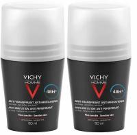 Дезодорант-антиперспирант Vichy Homme 48 ч, для чувствительной кожи, 2*50 мл (промо)