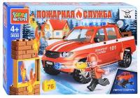 Город мастеров Конструктор «UAZ Pickup Пожарная служба», 76 деталей