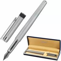 Ручка подарочная перьевая GALANT SPIGEL, корпус серебристый, детали хромированные, 0,8мм, 143530