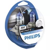 Лампы H4 12V 60/55W P43t-38 ColorVision Blue (бокс, 2шт) PHILIPS 12342CVPBS2 | цена за 1 шт