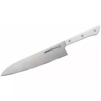 Шеф нож для нарезки мяса, рыбы, овощей и фруктов / кухонный нож / поварской нож для кухни Samura HARAKIRI 240 мм SHR-0087W