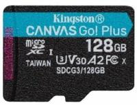 Карта памяти 128GB Kingston SDCG3/128GBSP microSDXC, UHS-I Class U3 V30 A2, чтение: 170Мб/с, запись: 90Мб/с, без адаптера