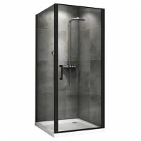 Душевой уголок Abber Sonnenstrand AG04090B-S90B, профиль черный, стекло прозрачное 90x90x195