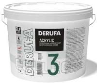 Derufa Professional Interior Paint ТМ / Деруфа Интерьер 3 (TM) - Акриловая краска для стен и потолков матовая 9л