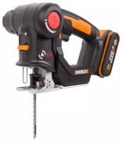 Лобзик аккумуляторный-сабельная пила WORX Axis WX550, 20В, 2Ач x1, кейс