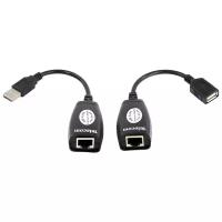 Telecom USB A - RJ 45 (TU824), 0.1 м, 2 шт., черный