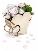 Подарочная корзинка Сердце для цветов или сладостей