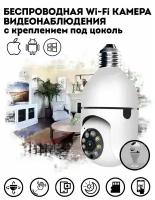 Беспроводная IP Камера видеонаблюдения Wi-fi с обзором 360, датчиком движения и ночной съемкой / Поворотная WIFI камера видеонаблюдения для дома