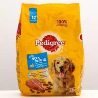 Сухой корм Pedigree для взрослых собак всех пород, говядина, 2,2 кг. (комплект из 2 шт)