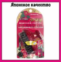 IKEMOTO Щётка массажная и очищающая для мытья волосTsubaki Shampoo Brush, с маслом камелии японской