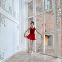 Юбка для танцев и гимнастики Baletmarket, размер 135-146, бордовый