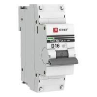 Автоматический выключатель 1P 16А (D) 10kA ВА 47-100, EKF PROxima