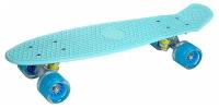Скейтборд пластиковый, голубой, размер платформы 56х15 см, 1 шт