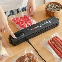 Вакууматор для продуктов домашний бытовой Yumyth Electronic Vacuum Sealer, вакуумный упаковщик черный