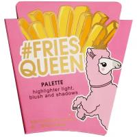 Палетка для макияжа Fries queen: румяна, хайлайтер и тени для век, 4 оттенка