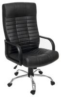 Компьютерное кресло Роскресла Атлант М (Хром) офисное, обивка: экокожа, цвет: черный