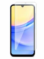 Защитное стекло для Samsung Galaxy A15 (Самсунг Галакси А15) на Экран, (гибридное:пленка+стекловолокно), прозрачное силиконовая клеевая основа тонкое Hybrid Glass, Brozo