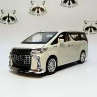 Машинка Toyota Alphard металлическая модель 1:24 Тойота Альфард минивен белый 20см