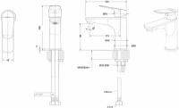 Смеситель Bravat Rhein F1429564BW-9-ENG для раковины