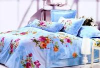 DOMITEX: Комплект постельное белье домитекс сатин цветной Люкс фотопечать Акварель 1,5 спальный, наволочки 70х70см