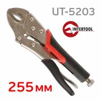 Клещи кузовные Intertool UT-5203 тип WR (255мм) универсальные, зажимные, плоский захват