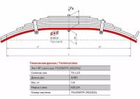 Лист №1 Рессора задняя для прицепа Титан 8 листов
