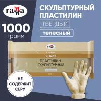 Пластилин ГАММА Студия твердый телесный 1000 г (2.80.Е100.001) 1 цв