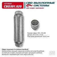 Гофра глушителя 3-сл Innerbraid 50-250. CBD301.020