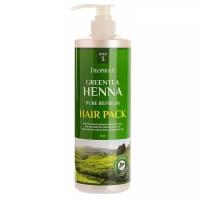 Deoproce Маска с зеленым чаем и хной для волос Greentea Henna Pure Refresh Hair Pack
