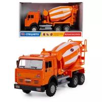 Детская игрушечная машинка Serinity Toys, модель Бетономешалка, со светом и звуком, оранжевый
