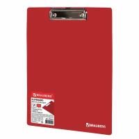 BRAUBERG Доска-планшет Contract А4 с верхним прижимом, красный