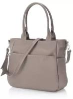 Кожаная сумка на плечо, 27х12х33 см, серый, Redmond, CUPF3766TP