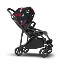 Коляска прогулочная Bugaboo Bee 6 base шасси Black Animal Explorer Red/Blue