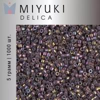 Бисер японский Miyuki Delica цилиндрический, 5гр, 11/0 DB-1014, Миюки Делика чертополох металлизированный, золотое сияние