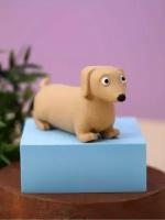 Игрушка антистресс, мялка Stretchy dachshund beige