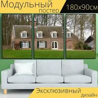 Модульный постер "Голландская архитектура, дом, жилой дом" 180 x 90 см. для интерьера