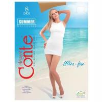 Колготки Conte elegant Summer, 8 den, размер 3, бежевый, коричневый