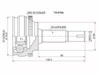 Шрус Наружный Toyota Corolla/Runx/Opa/Rav4 Ca2#/Sv50/Allion/Wish 4Wd 1Zz 4Wd/1Az-Fse/3Zz(Euro) 00-05 Sat арт. TO-078A