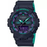 Наручные часы CASIO G-Shock GA-800BL-1A мужские, кварцевые, будильник, хронограф, секундомер, таймер обратного отсчета, водонепроницаемые, противоударные, подсветка стрелок, подсветка дисплея