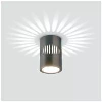 Спот / Накладной точечный светодиодный светильник с подсветкой Elektrostandard DLS026 7W 4200К графит