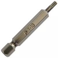 Бита Torx 10 х 50, сталь CrV-S2, серия "Профи", уп.2шт, ПРАКТИКА