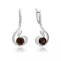 PLATINA jewelry Серьги из серебра 925 пробы с раухтопазом 02-4667-00-202-0200-68