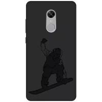 Матовый чехол Snowboarding для Xiaomi Redmi Note 4X / Сяоми Редми Ноут 4х с эффектом блика черный